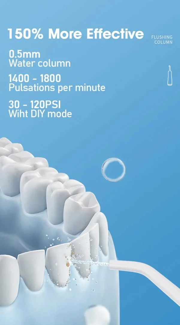 واتر فلاسر قابل حمل Hydropulse Pro با 4 حالت و 4 سری، واتر فلاسر قابل حمل Hydropulse، آبیاری دهان و دندان بی سیم، مخزن بزرگ 320 میلی لیتری، تمیز کردن عمیق و بی صدا برای مسافرت و خانه (مشکی)
