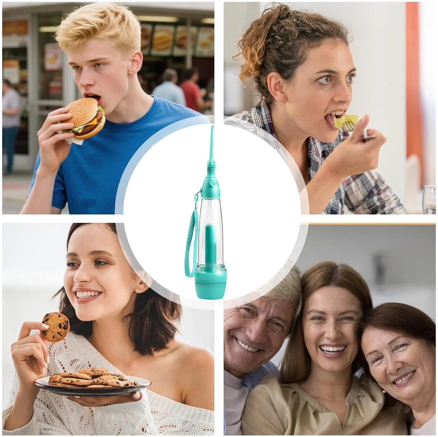 دستگاه شستشوی دهان و دندان، نخ دندان آبی سبک وزن، دستگاه شستشوی دندان با طراحی بدون سیم برای تمیز کردن روزانه دهان، مراقبت از لثه، مناسب برای خانه، حمام، مسافرت، کودکان و افراد مبتدی