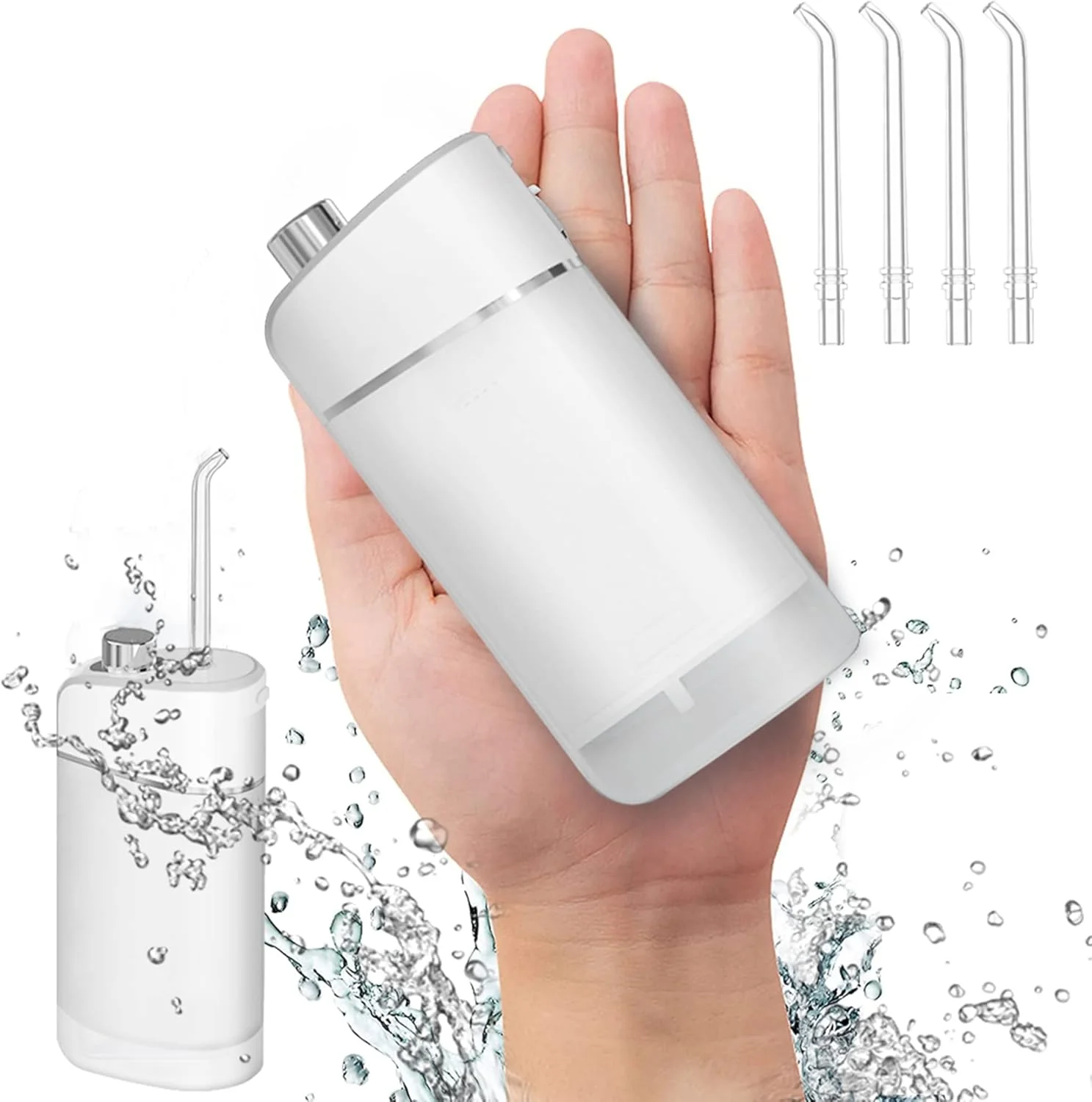 دستگاه شستشوی دهان KASTWAVE، دارای 3 حالت، ضد آب IPX7، قرمز، مخزن آب تلسکوپی، تمیز کننده دندان با 4 نازل