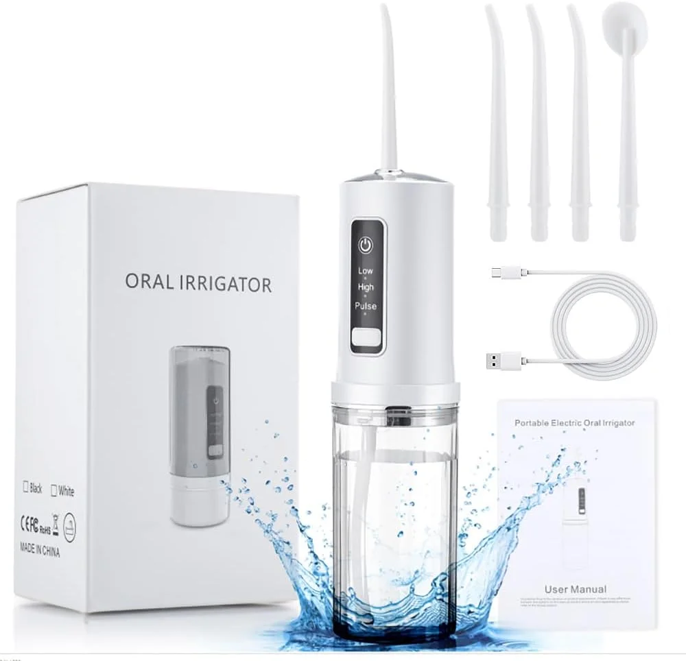 دستگاه شستشوی دهان و دندان KASTWAVE، تمیز کننده برقی چند منظوره و قابل حمل دندان، انتخاب کننده های آبی قابل شارژ USB برای تمیز کردن دندان