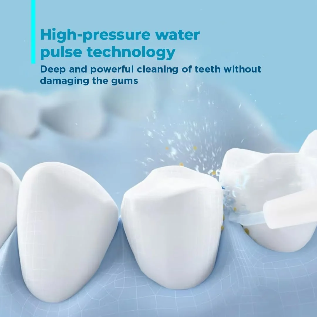 دستگاه شستشوی دهان و دندان KASTWAVE، تمیز کننده برقی چند منظوره و قابل حمل دندان، انتخاب کننده های آبی قابل شارژ USB برای تمیز کردن دندان
