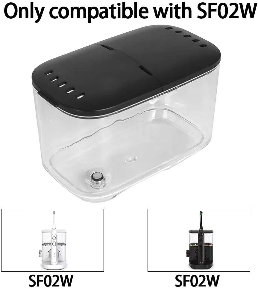 قطعات جایگزین برای دستگاه شستشوی دهان و دندان، سازگار با دستگاه های قابل حمل مدل SF-02W SF-02، دریچه و واشر مخزن (مخزن مشکی SF-02)