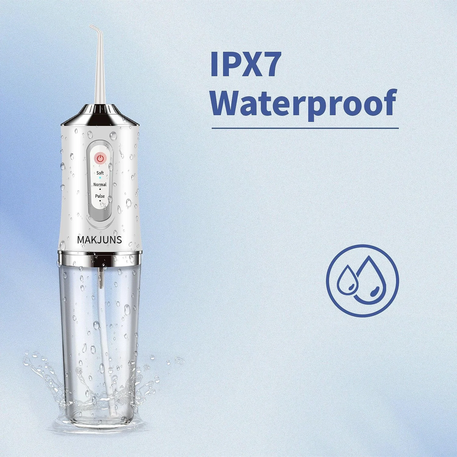 دستگاه نخ دندان آبی ماکجونز (سفید کلاسیک)