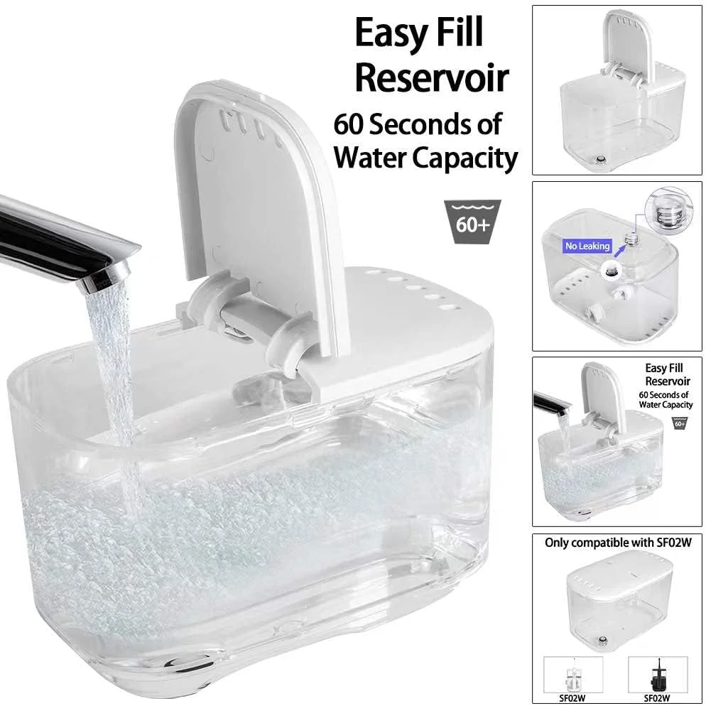 قطعات جایگزین برای دستگاه شستشوی دهان و دندان، سازگار با دستگاه شستشوی دهان قابل حمل مدل SF-02W SF-02، واشر مخزن (مخزن سفید SF-02)