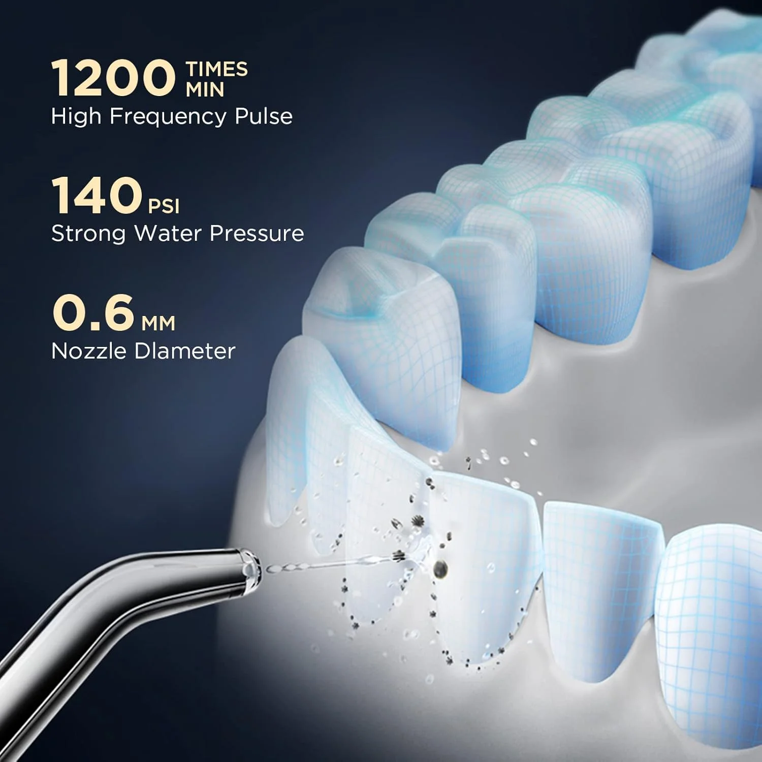 واتر فلاسر کوچک، بی سیم و قابل حمل - پاک کننده دندان با مخزن تلسکوپی، 3 حالت و ضد آب IPX7 - مناسب برای استفاده در خانه و مسافرت، مراقبت از دندان، ارتودنسی و بریج (مشکی)