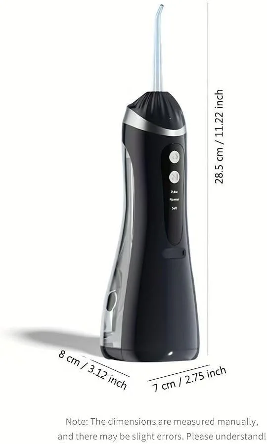 دستگاه شستشوی دهان و دندان بی سیم حرفه ای، با 3 حالت و 4 سری قابل تعویض، تمیز کننده عمیق، قابل شارژ، ضد آب، فاقد BPA، قابل حمل، مناسب منزل و مسافرت