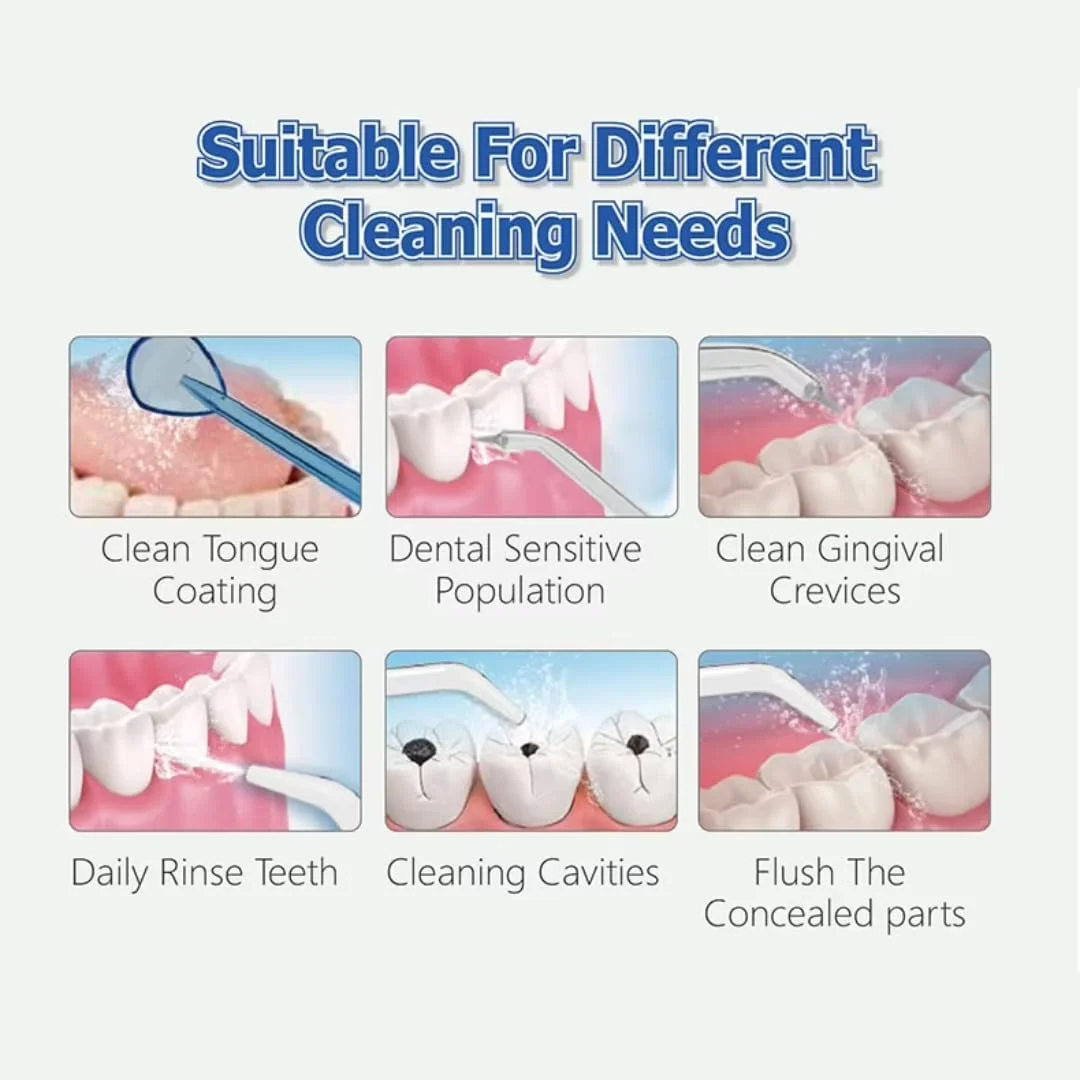 دستگاه شستشوی دهان و دندان بی سیم NIKITA.VIVI، دارای 3 حالت، مخزن 200 میلی لیتری، قابل حمل، ضد آب IPX7 و قابل شارژ