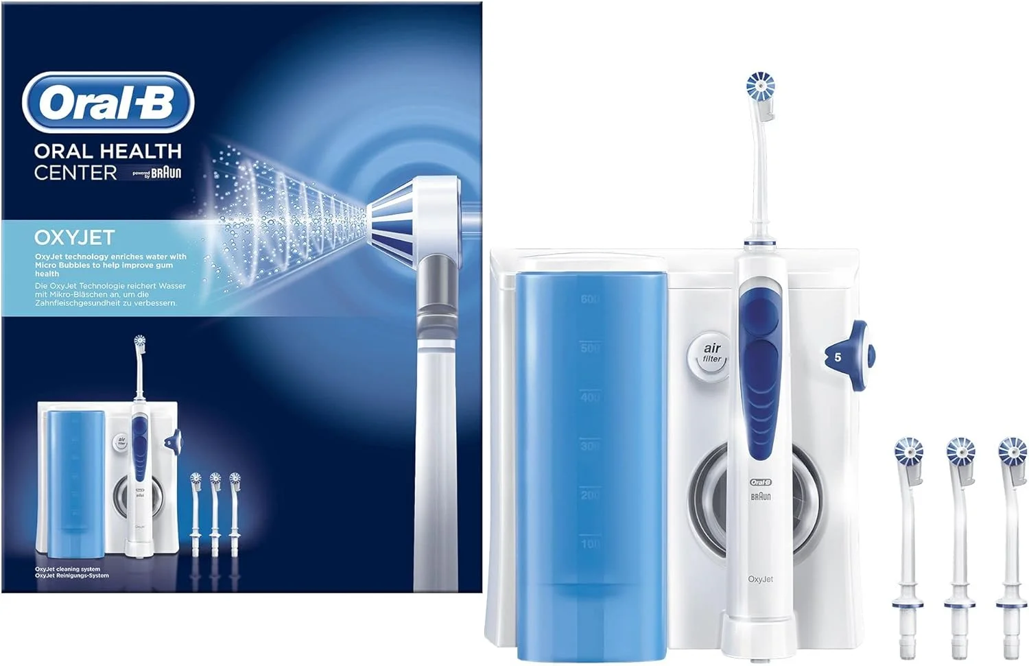 سیستم پاک کننده دهان Oral-B - دستگاه شستشوی دهان OxyJet، با چهار نازل OxyJet