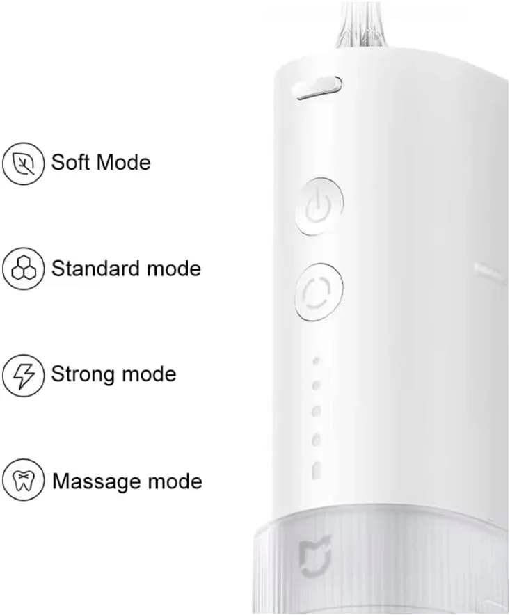 دستگاه شستشوی دهان شیائومی Mijia F400، بی سیم، قابل حمل، 4 حالت، 200 میلی لیتر، قابل شارژ، IPX7 ضد آب، نخ دندان برقی