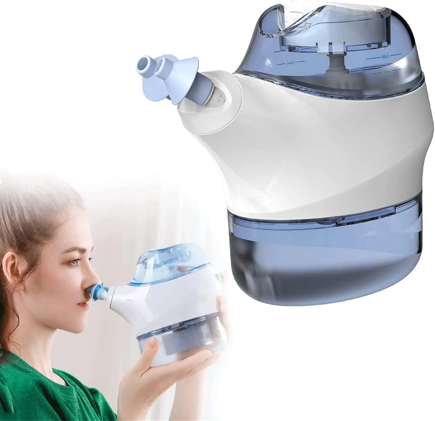 دستگاه شستشوی بینی برقی PEHUB، سیستم آبیاری سینوس بینی، فشار منفی خانگی، شستشوی حرفه ای بینی برای بزرگسالان، برای تسکین سینوس و آلرژی