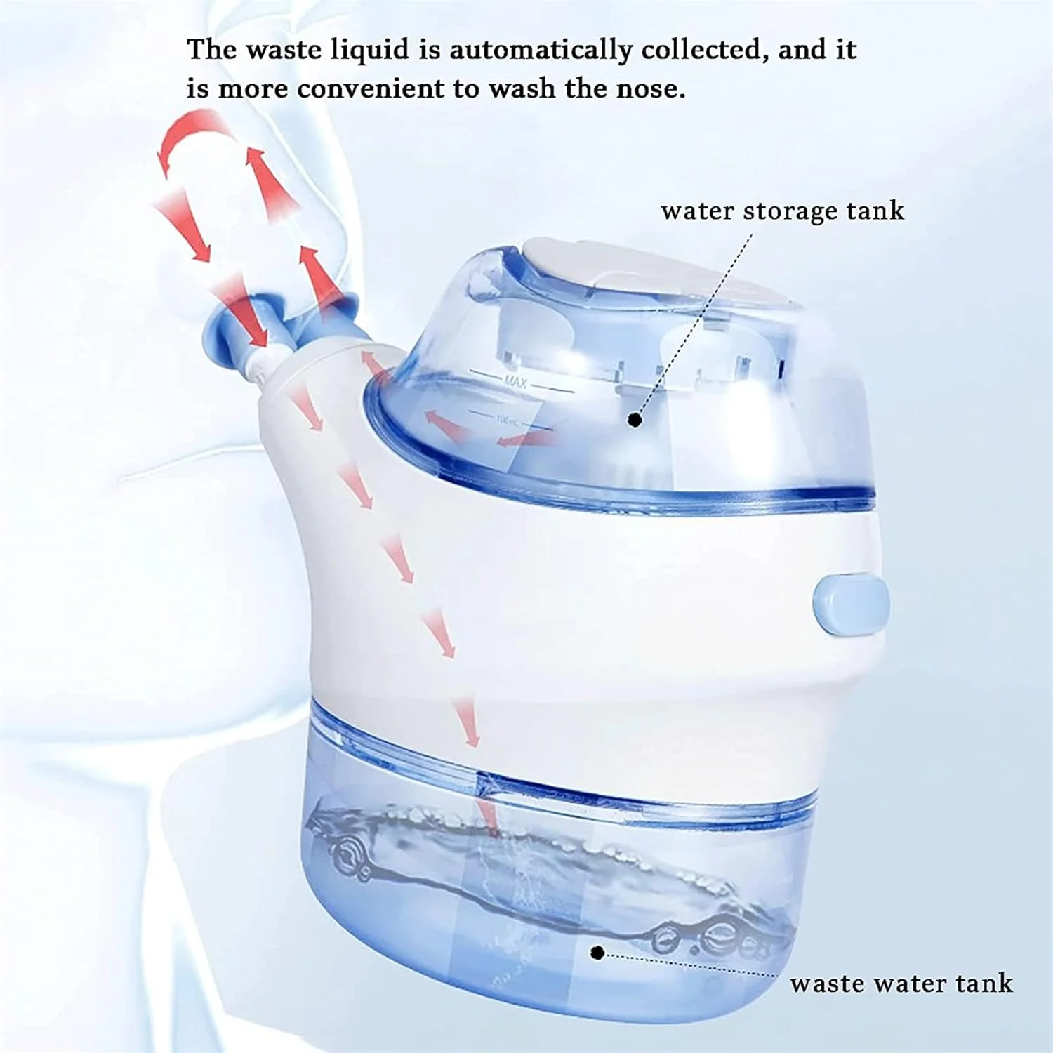 دستگاه شستشوی بینی برقی PEHUB، سیستم آبیاری سینوس بینی، فشار منفی خانگی، شستشوی حرفه ای بینی برای بزرگسالان، برای تسکین سینوس و آلرژی