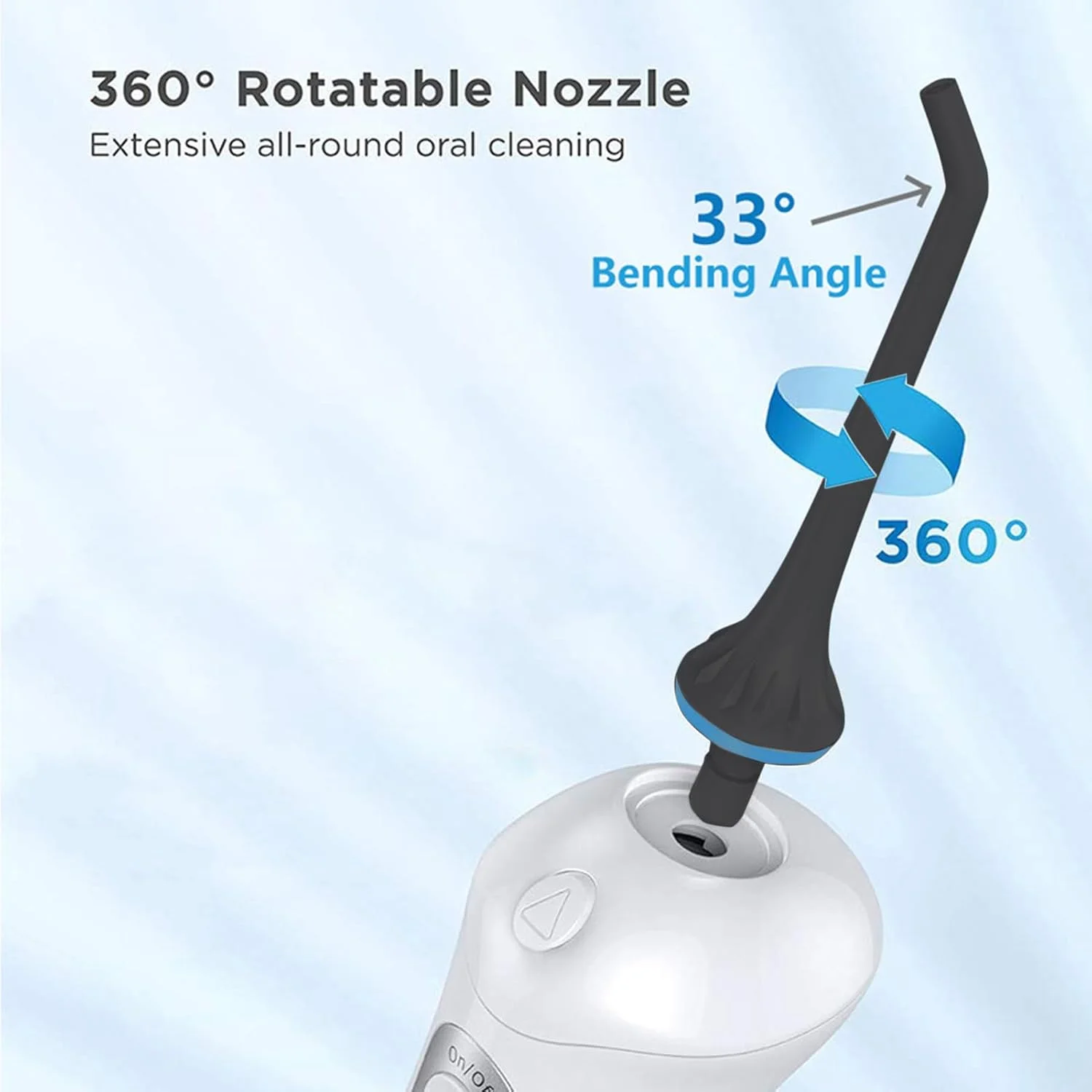 سری های جایگزین دستگاه نخ دندان آبی PDEEY، سازگار با Mospro، Nicwell، Nicefeel، Oralfree، نازل جت مشکی، 3 عدد