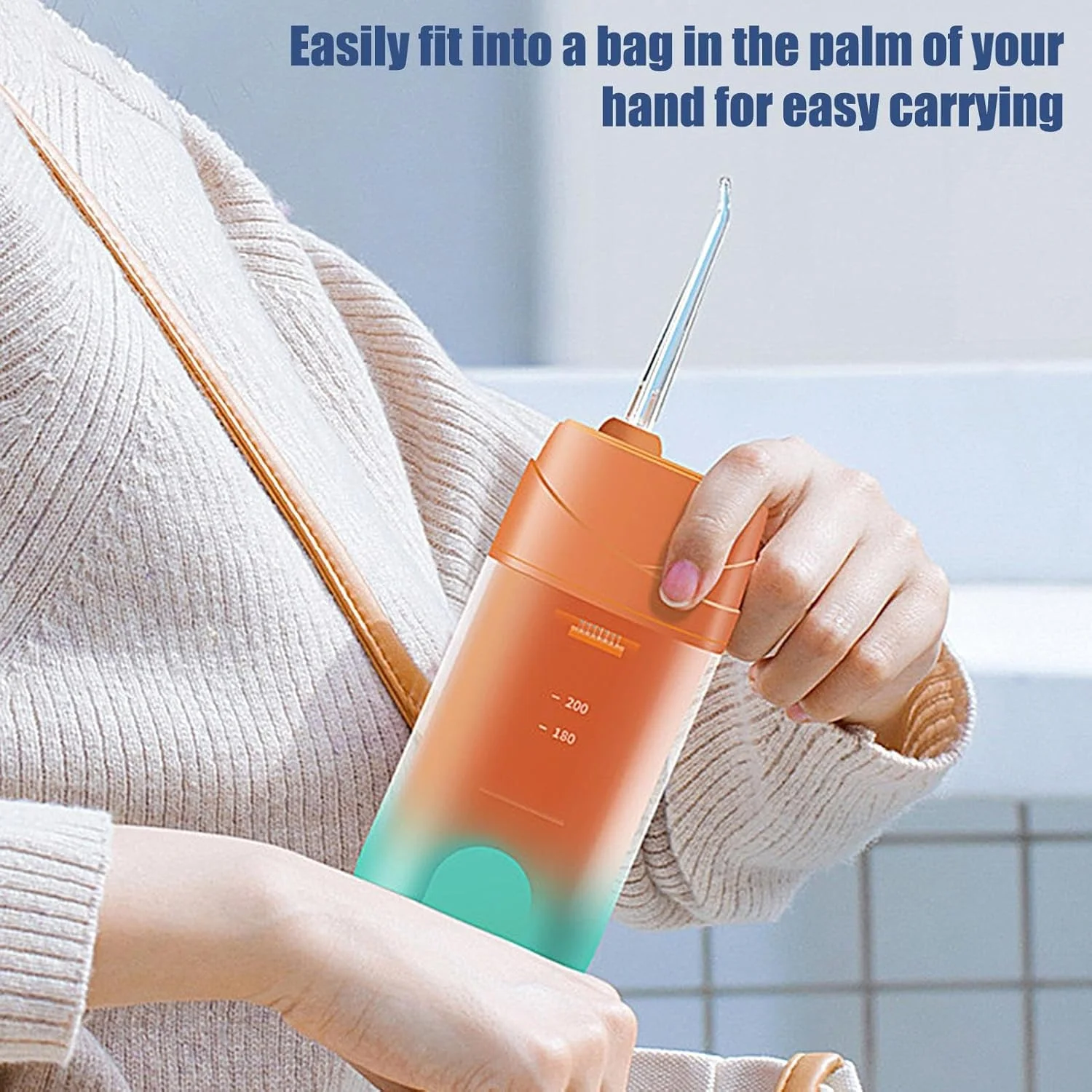 دستگاه شستشوی دندان با آب | نخ دندان آبی بی سیم قابل حمل 240 میلی لیتر | دستگاه مسواک قابل حمل برای بهداشت بعد از غذا، مسافرت و حمام
