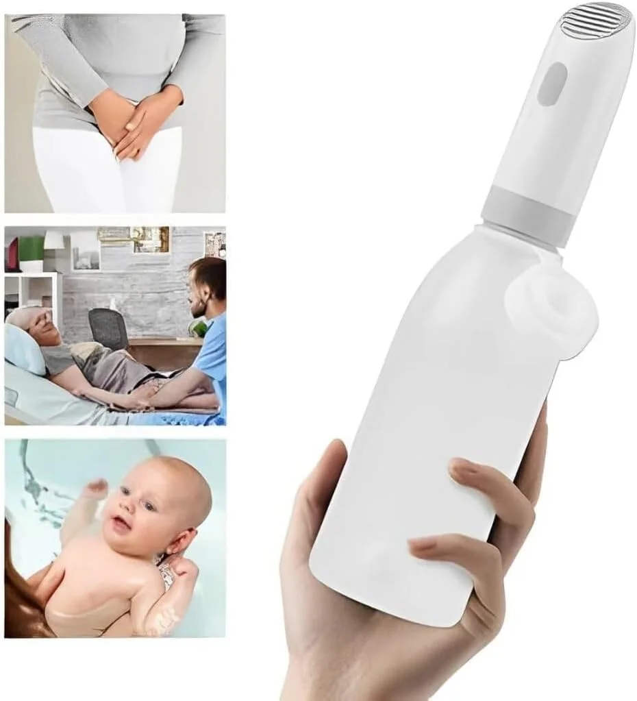 دستگاه شستشوی برقی قابل حمل، شارژ USB، با بطری آب و 3 سری آبپاش، سفید دستگاه شستشوی برقی قابل حمل، شارژ USB، با بطری آب و 3 سری آبپاش، سفید