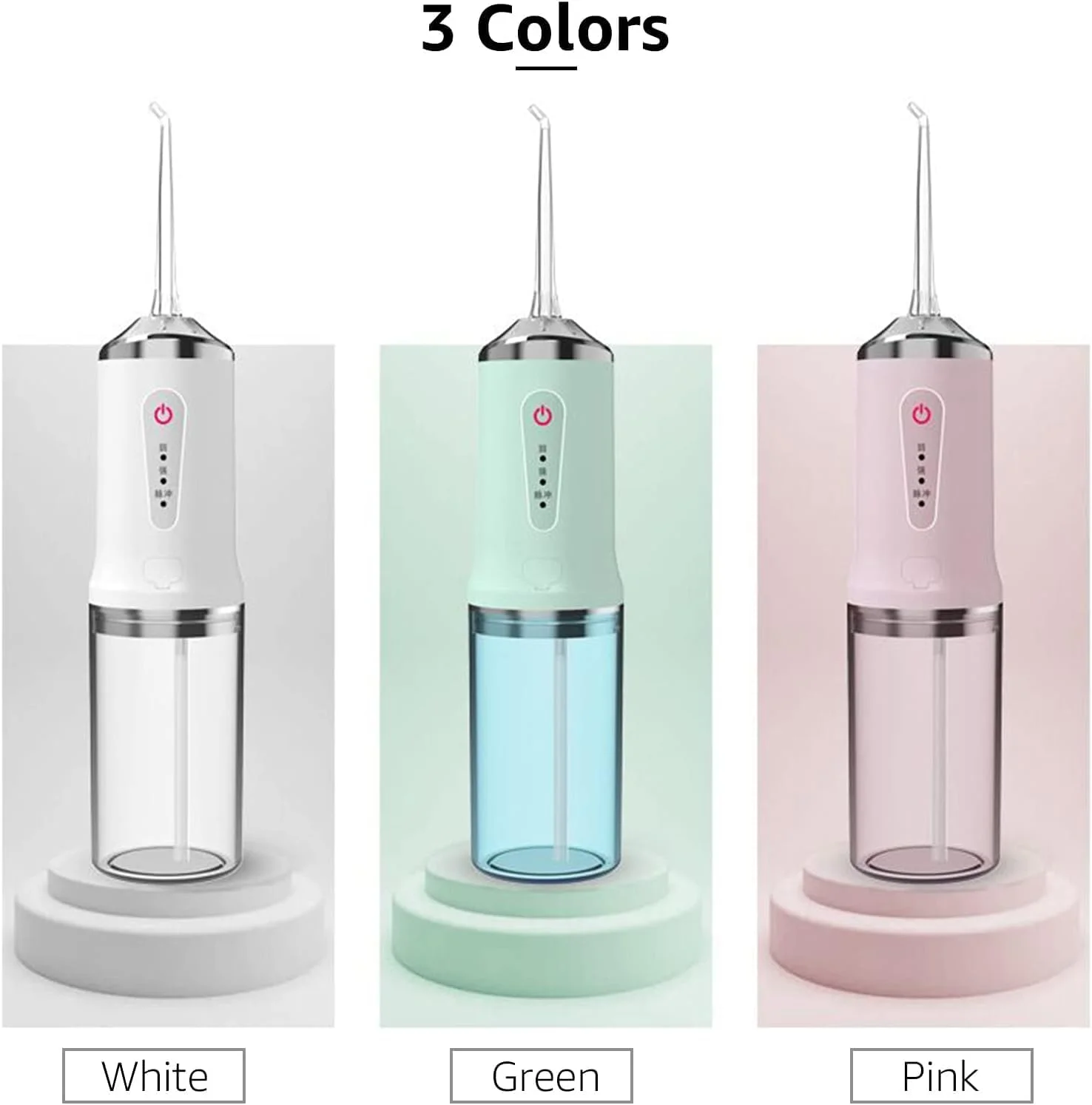 واتر فلاسر قابل حمل، نخ دندان آبی بی سیم، مخزن 300 میلی لیتری، چند رنگ