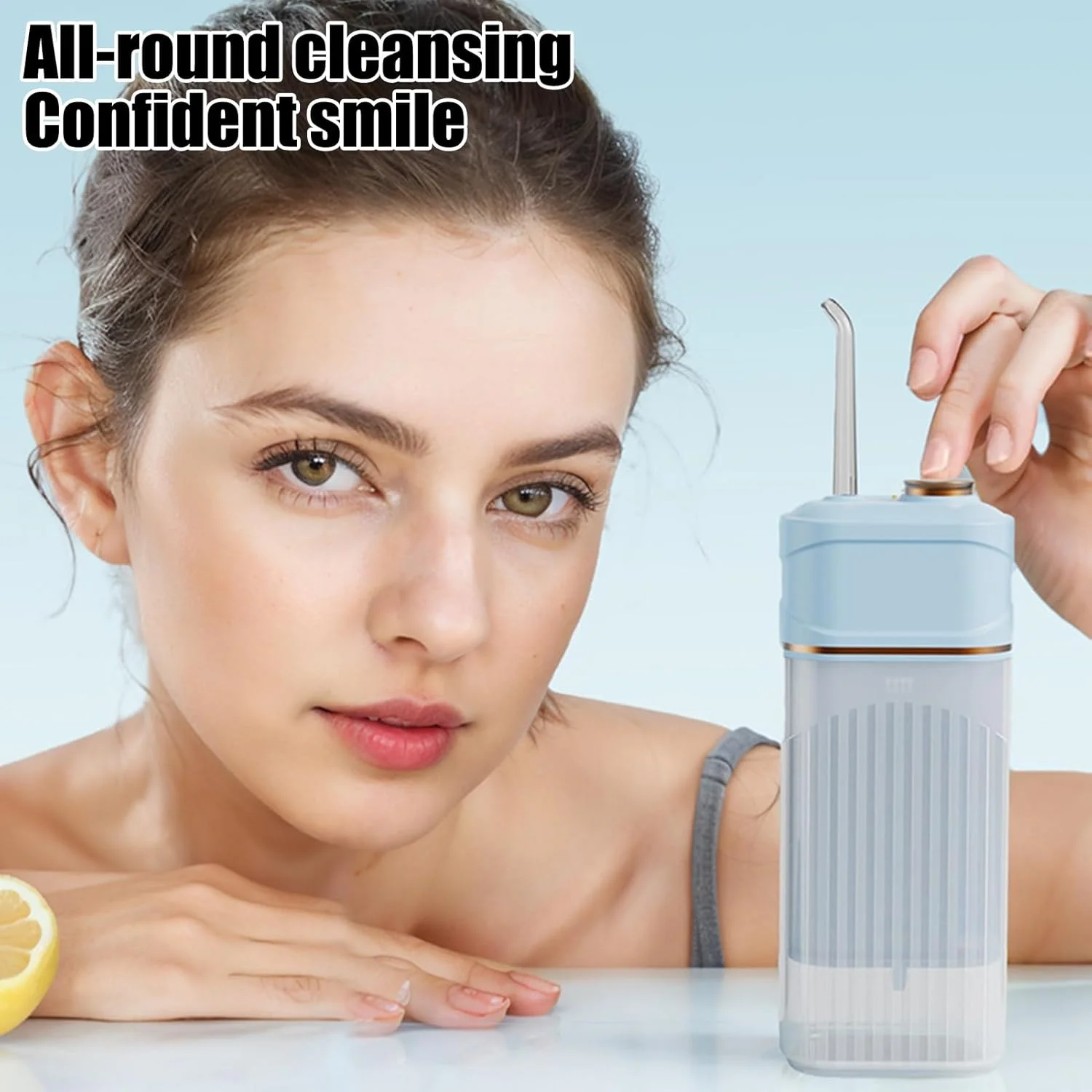 نخ دندان آبی قابل حمل - پاک کننده دندان آبی بی سیم با 3 حالت، آبیاری برقی با 3 حالت پاک کننده دندان قابل شارژ برای مسافرت روزانه و شب