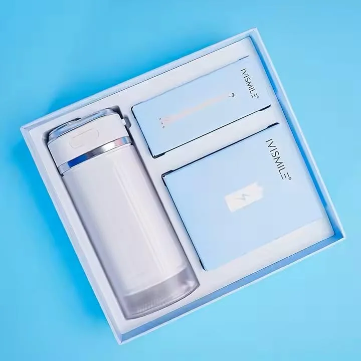 واتر فلاسر قابل حمل، دستگاه آبیاری دهان و دندان بی سیم، تمیز کننده دندان قابل شارژ، سفید