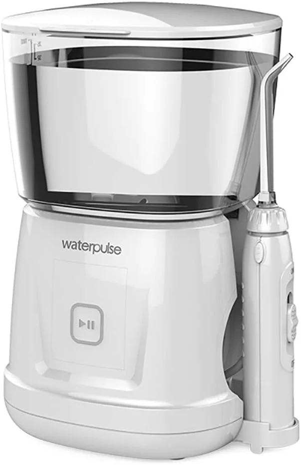 دستگاه شستشوی دهان و دندان MUMOO BEAR، دستگاه آبی قابل حمل، مراقبت حرفه ای از دندان، پاک کننده دندان با جریان آب پالسی با مخزن آب بزرگ 800 میلی لیتری برای استفاده در منزل و مسافرت (V700-سفید)