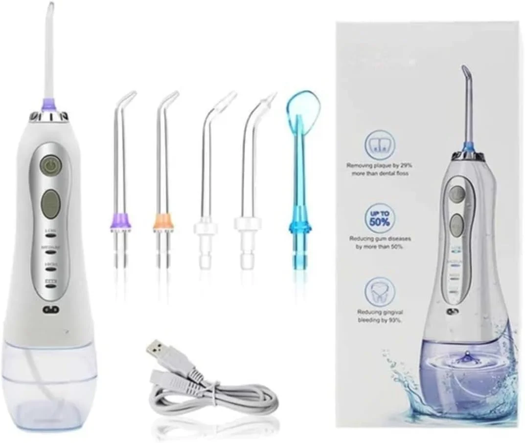 دستگاه نخ دندان آبی بیسیم حرفهای - دستگاه آبیاری دهان قابل حمل و شارژی برای تمیز کردن دندان، ضد آب با مخزن، مناسب برای استفاده در خانه و مسافرت، دستگاه آبیاری دهان برقی قابل حمل دستگاه نخ دندان آبی بیسیم حرفهای - دستگاه آبیاری دهان قابل حمل و شارژی برای تمیز کردن دندان، ضد آب با مخزن، مناسب برای استفاده در خانه و مسافرت، دستگاه آبیاری دهان برقی قابل حمل