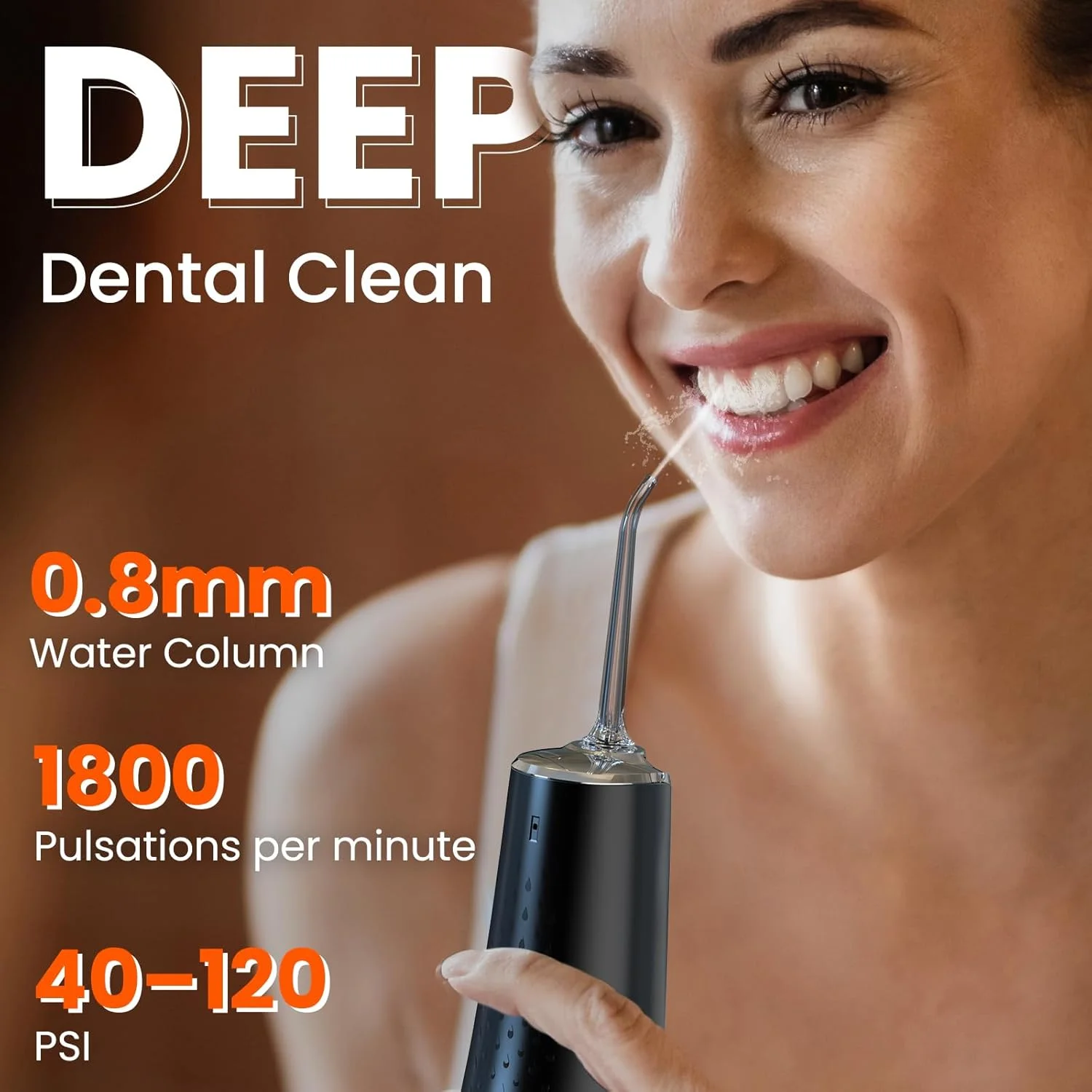 دستگاه نخ دندان آبی برای دندان، آبپاش دهانی قابل حمل 300 میلی لیتری، تمیز کننده آبی مسافرتی قابل شارژ، دستگاه نخ دندان برقی حرفه ای، لوازم جانبی نخ دندان و آبپاش IPX7 ضد آب