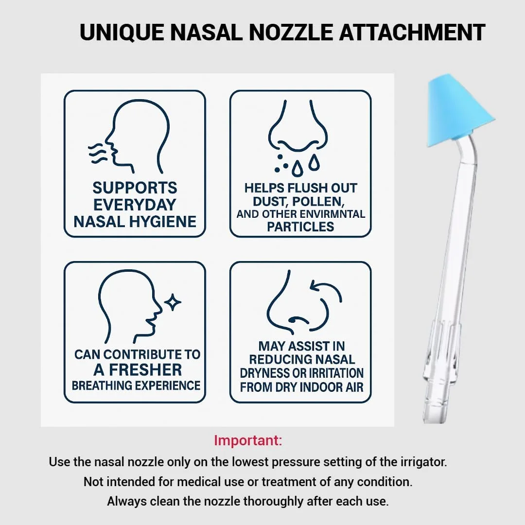 دستگاه شستشوی دهان شارژی، نخ دندان آبی ضد آب حرفه ای با 5 حالت سرعت پاشش آب، ابزار تمیز کننده نخ دندان (سفید)