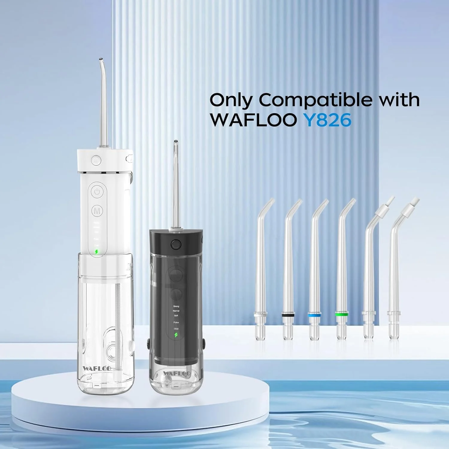 سری های جایگزین (6 عدد) برای دستگاه نخ دندان آبی مدل Y826