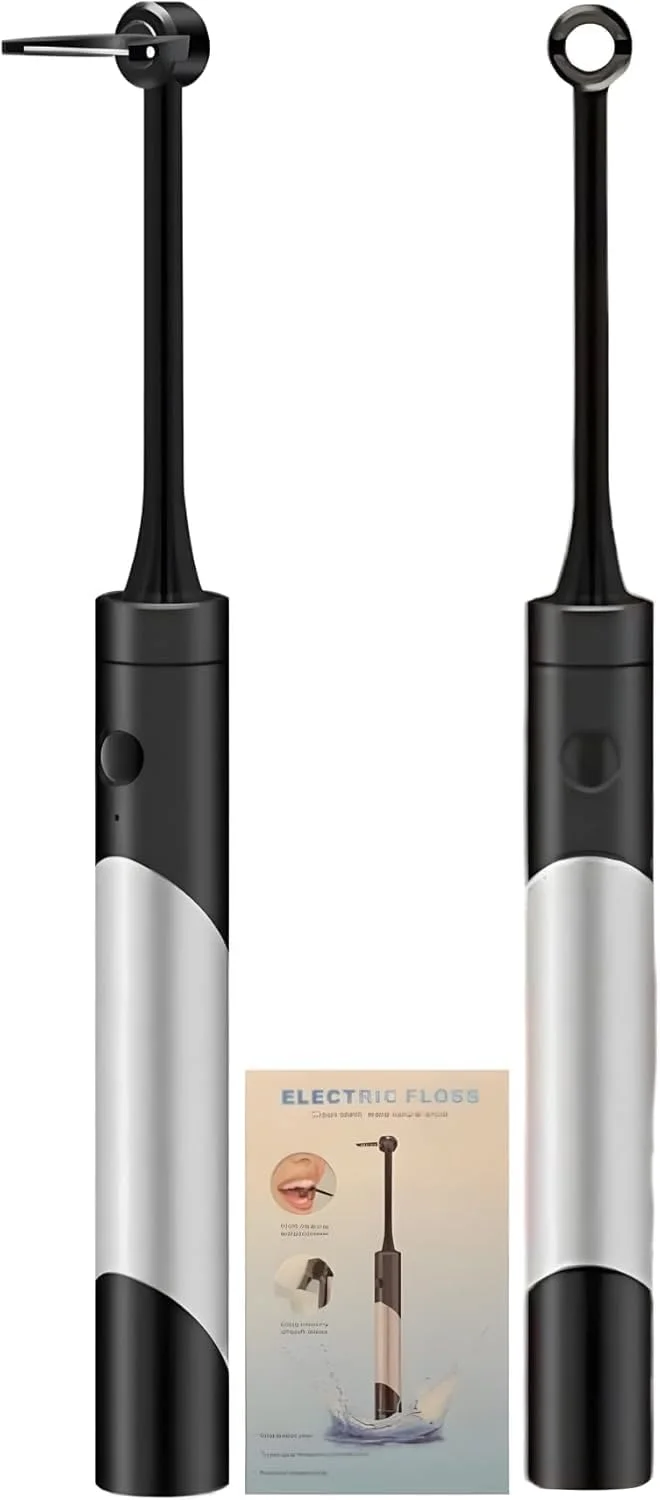 دستگاه نخ دندان برقی SAFENHAND با 50 سری تعویضی، تمیز کننده خودکار و قابل حمل دندان