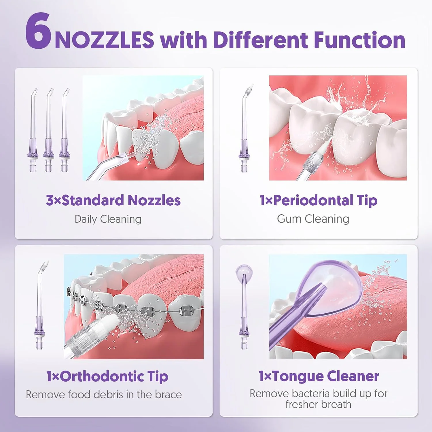 نخ دندان آبی بی سیم Sejoy - دستگاه آبی قابل حمل دهان با 5 حالت، ظرفیت 300 میلی لیتر، قابل شارژ USB و ضد آب IPX7 - حذف موثر پلاک برای استفاده در خانه و مسافرت