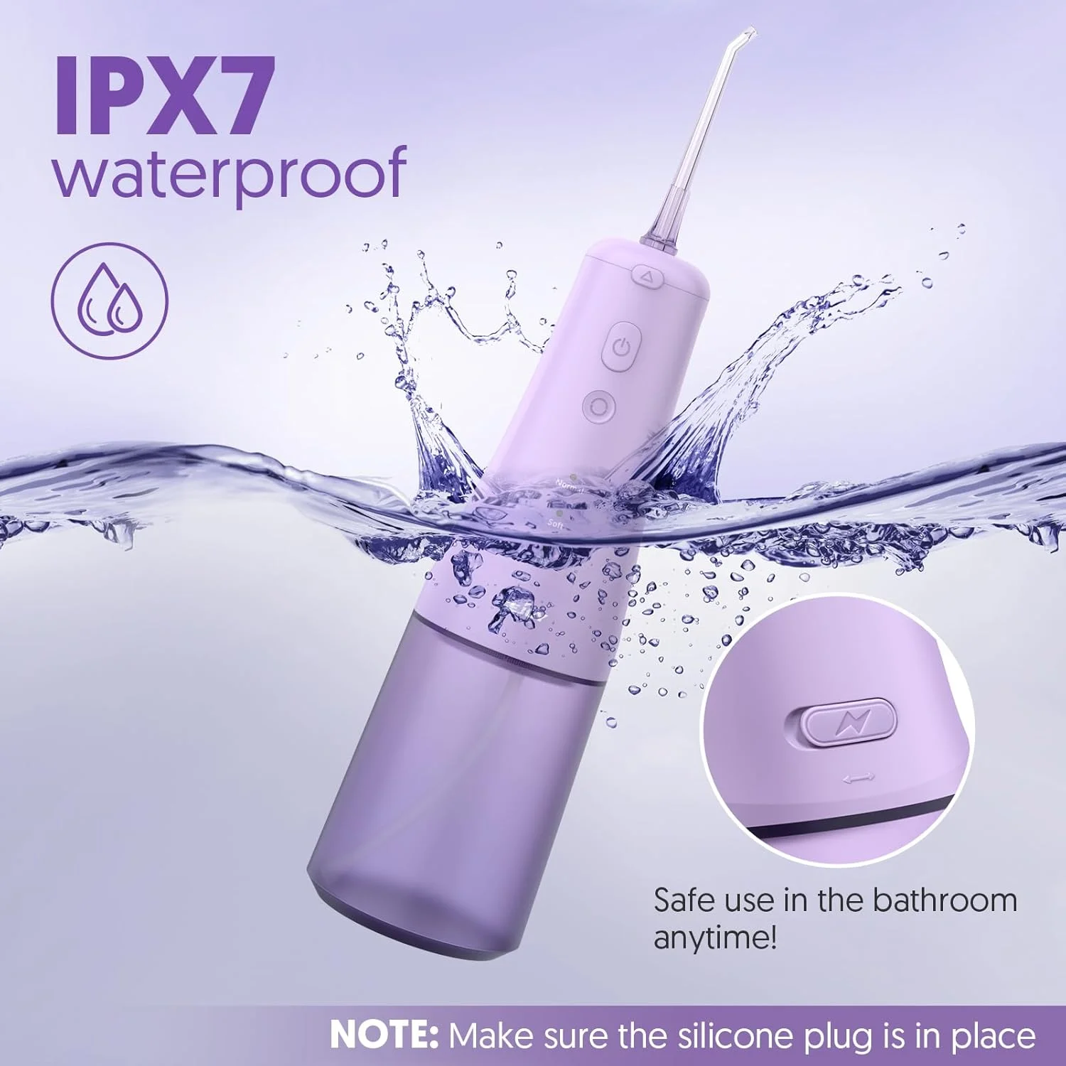 نخ دندان آبی بی سیم Sejoy - دستگاه آبی قابل حمل دهان با 5 حالت، ظرفیت 300 میلی لیتر، قابل شارژ USB و ضد آب IPX7 - حذف موثر پلاک برای استفاده در خانه و مسافرت