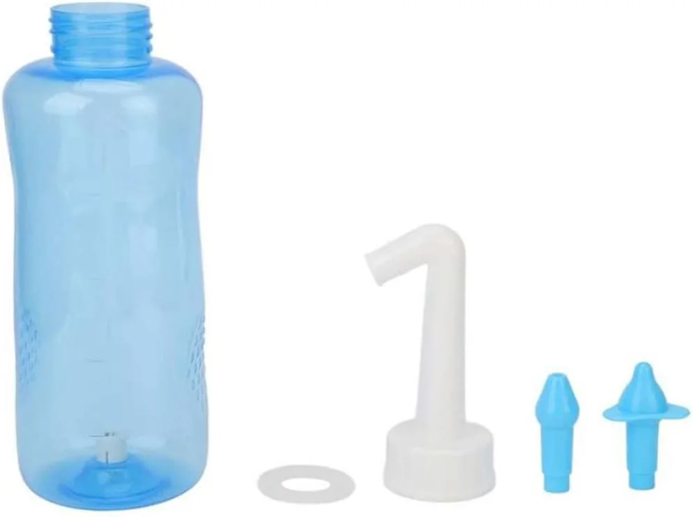 بطری شستشوی بینی نتی پات 500 میلی لیتری، پاک کننده بینی، آبیاری بینی برای بزرگسالان و کودکان