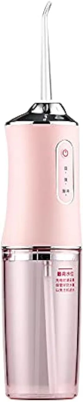 دستگاه شستشوی دهان و دندان SmartGrist با 3 حالت، نخ دندان آبی بی سیم، ضد آب IPX7، قابل حمل و شارژ برای منزل و مسافرت (صورتی)