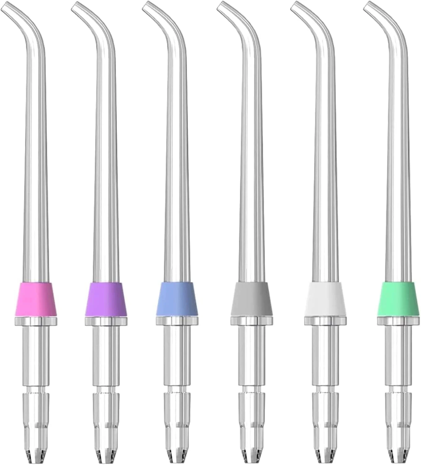 نازل های جت کلاسیک جایگزین سازگار با دستگاه های نخ دندان آبی و سایر برندها، سری های جایگزین نخ دندان، لوازم جانبی نازل جت کلاسیک (بسته 6 عددی)