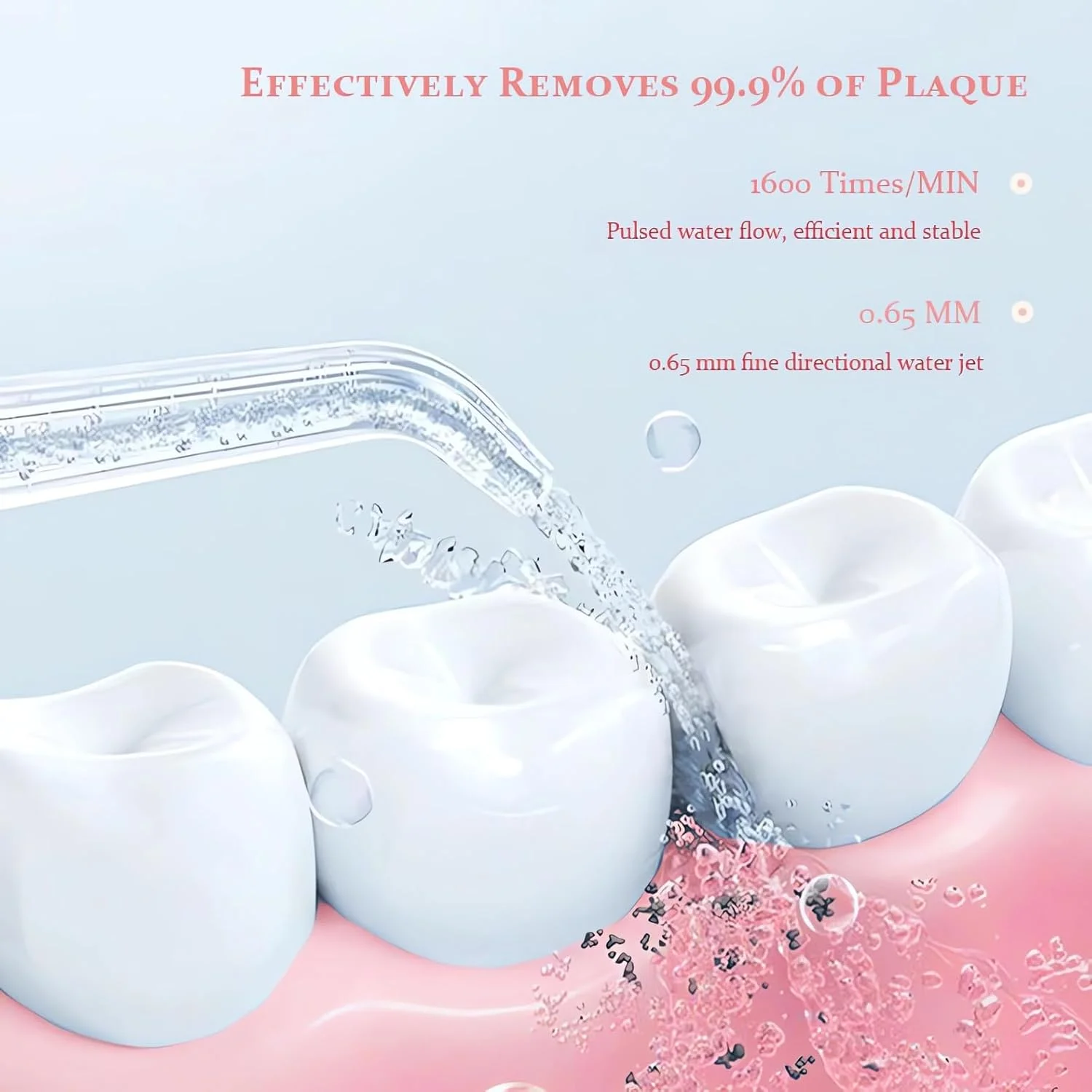 دستگاه شستشوی دهان و دندان بی سیم Tendry، دستگاه آبی قابل حمل و شارژی برقی برای بزرگسالان در خانه یا مسافرت با 3 حالت و 4 نازل، دستگاه نخ دندان کشی ضد آب IPX7 برای تمیز کردن دندان