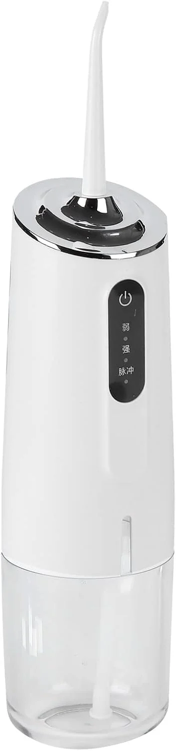 دستگاه شستشوی دهان بیسیم Topyond با نازل، دستگاه آبیاری دهان 3 حالت 240 میلیلیتری، نخ دندان شارژی USB برای تمیز کردن دندان (سفید) دستگاه شستشوی دهان بیسیم Topyond با نازل، دستگاه آبیاری دهان 3 حالت 240 میلیلیتری، نخ دندان شارژی USB برای تمیز کردن دندان (سفید)