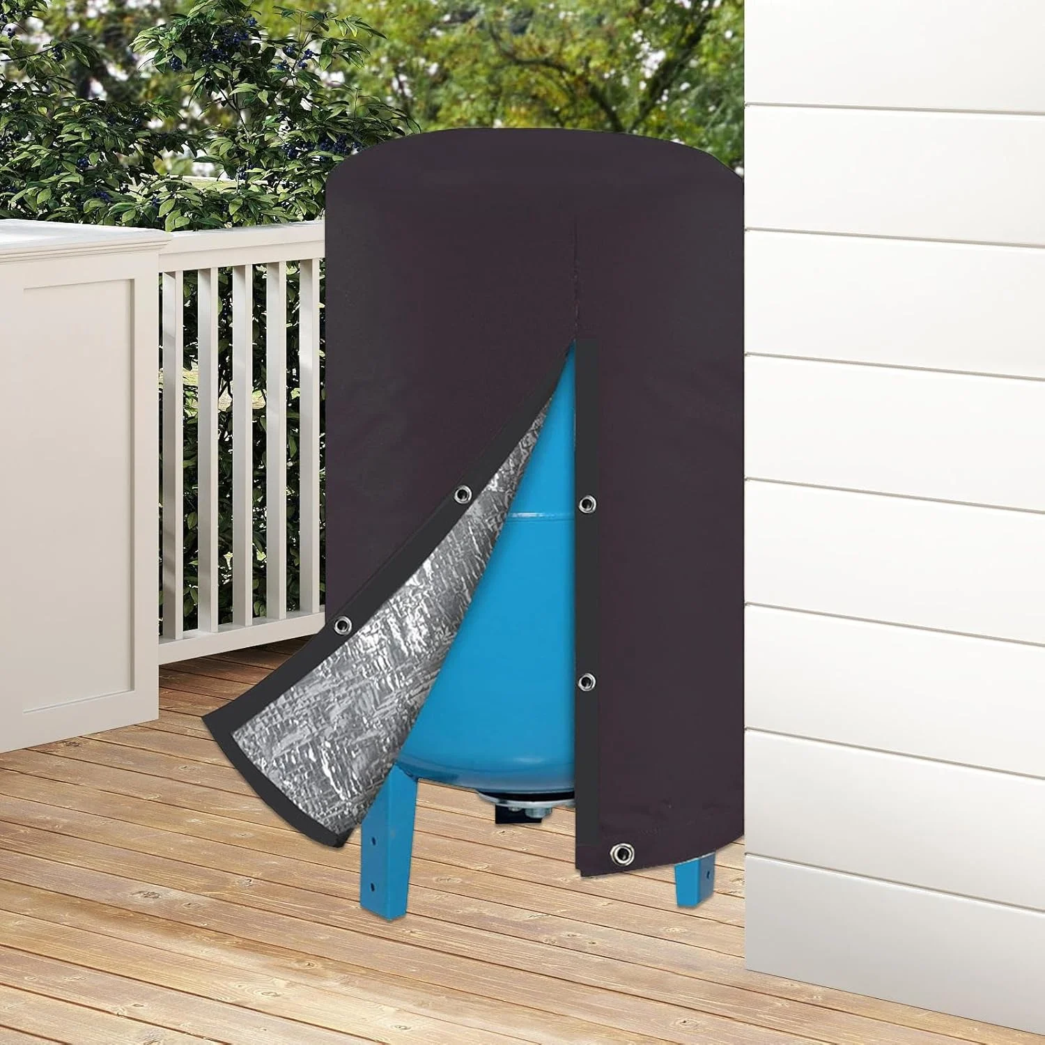 روکش مخزن تحت فشار چاه | محافظ عایق دار بیرونی، روکش ضد یخ و محافظت شده در برابر اشعه ماوراء بنفش برای آبیاری چمن، استخر صنعتی، زیرزمین، RV، ساخت و ساز و لوله کشی چاه