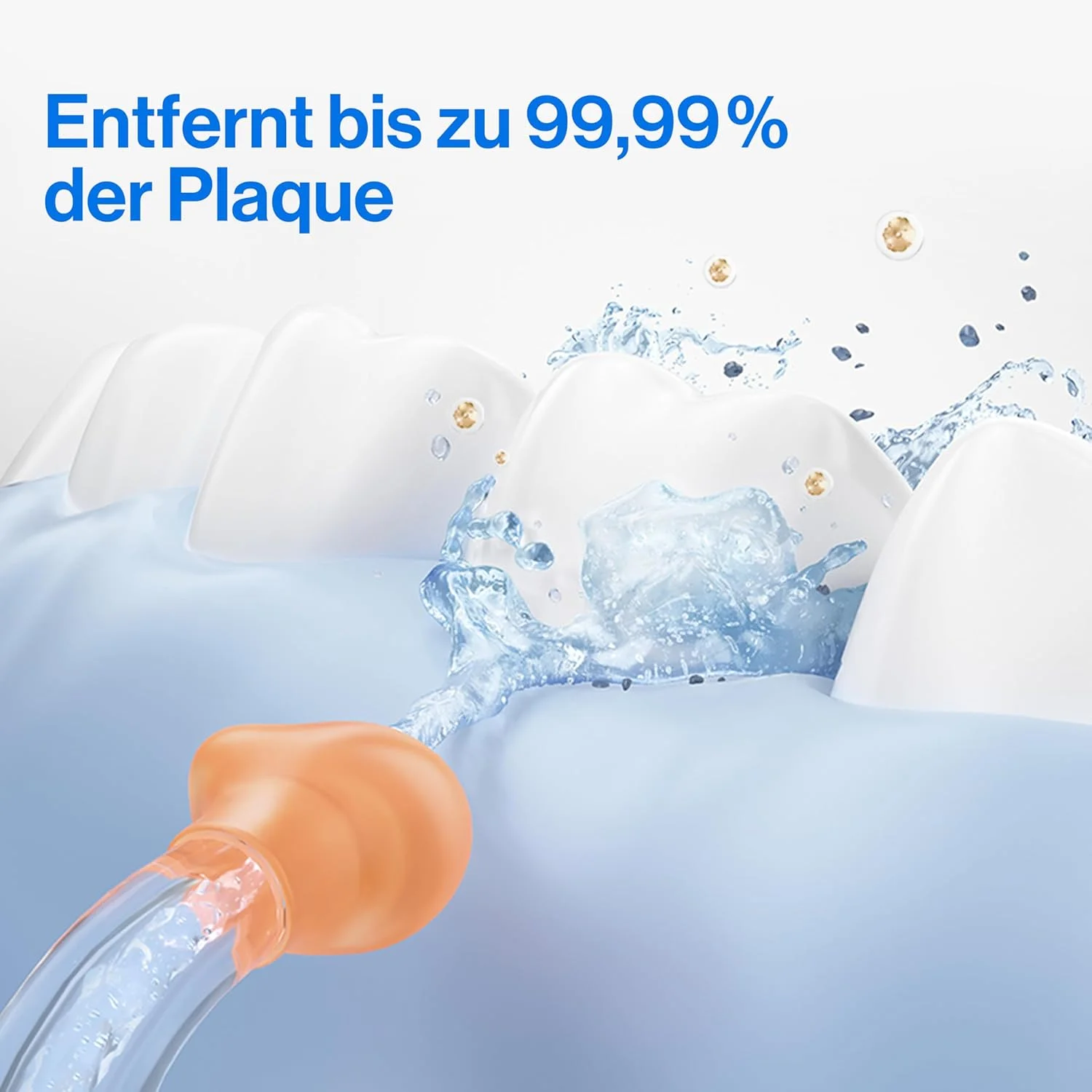 واترپیک قابل حمل usmile C10 - باتری با طول عمر 95 روز، 4 حالت تمیز کردن، مخزن 180 میلی لیتری، ضد آب IPX7، ایده آل برای مسافرت، ارتودنسی، ایمپلنت و لثه های حساس (آبی) (سفید)