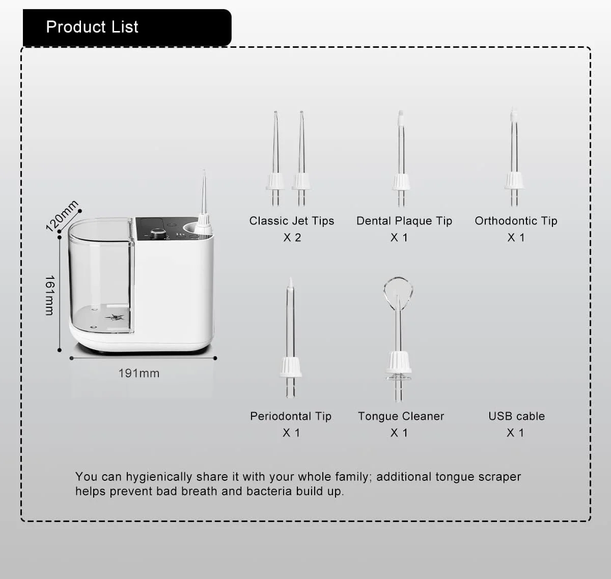 نسخه ارتقا یافته دستگاه شستشوی دهان رومیزی با ظرفیت بزرگ 900 میلی لیتر، دستگاه حرفه ای شستشوی دهان آکواریوس با چراغ ضدعفونی کننده UV، دستگاه آبیاری دهان برای دندان، لثه، ارتودنسی، مراقبت از دندان