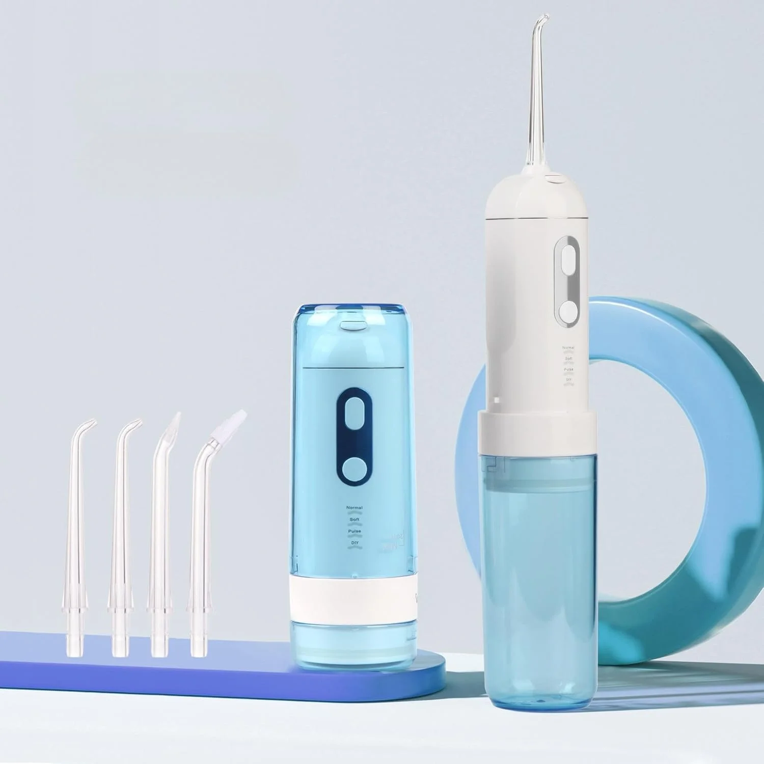 دستگاه پاک کننده دندان آبی بی سیم قابل حمل WANVISLIN، 200 میلی لیتر، قابل شارژ مناسب منزل و مسافرت، دارای 4 حالت و استاندارد ضدآب IPX7
