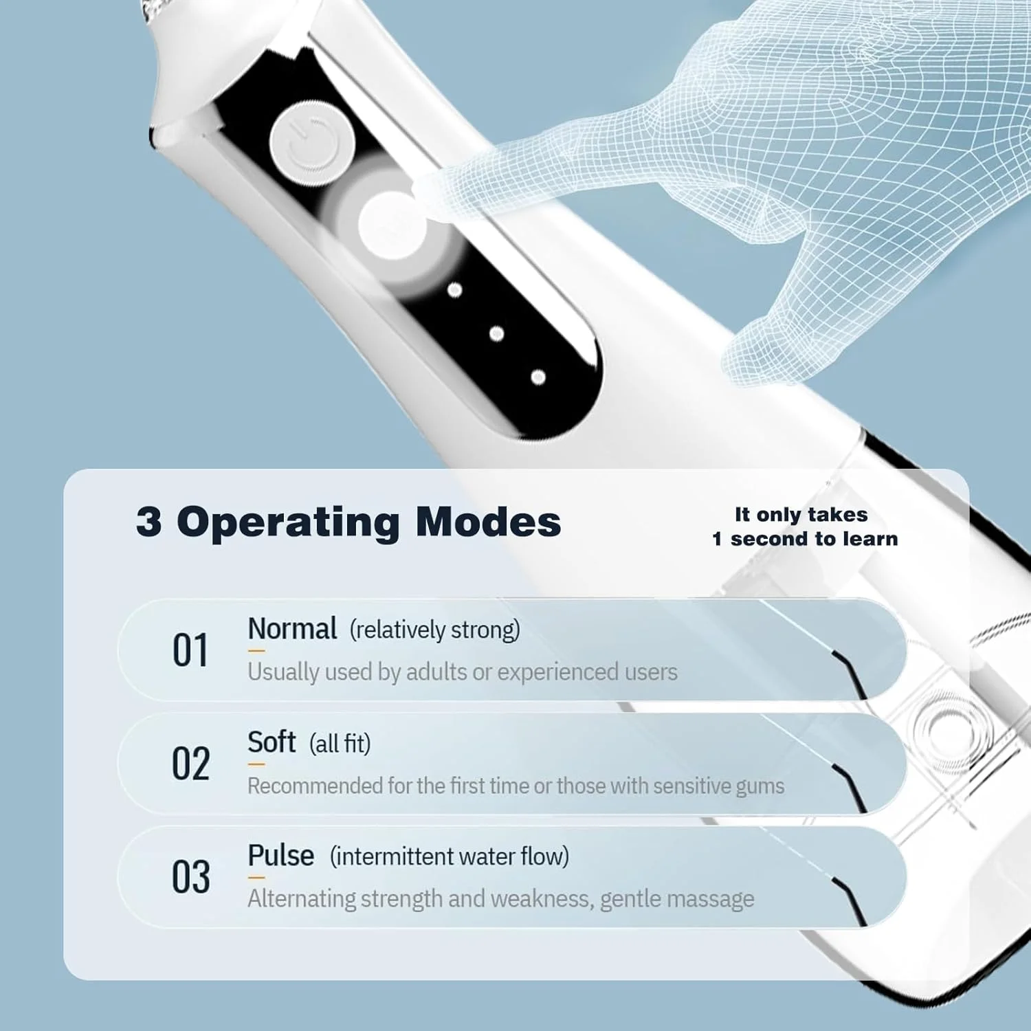 واتر فلاسر بی سیم، دستگاه آبیاری دهان حرفه ای بی سیم، مخزن 300 میلی لیتری قابل شارژ، دستگاه آبیاری دندان قابل حمل بی سیم، جت آب دهان تمیز کننده دندان برای خانه و مسافرت