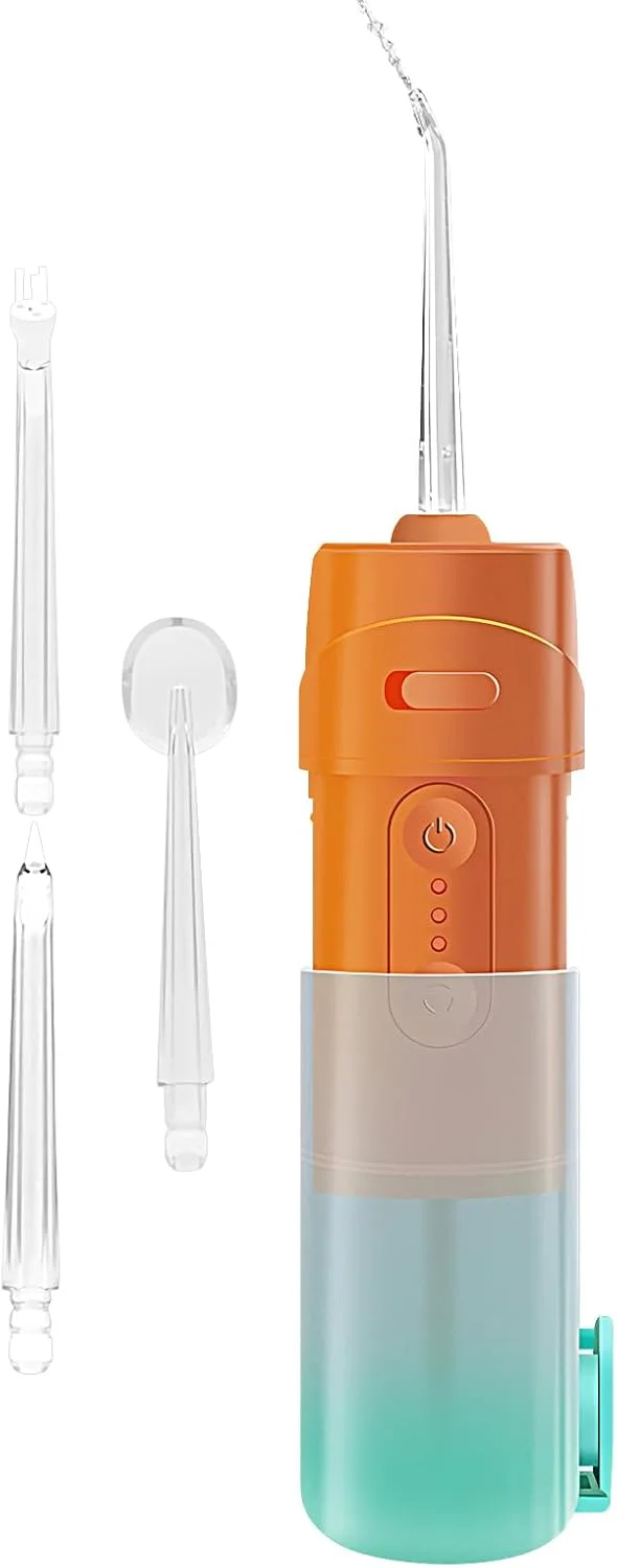 نخ دندان آبی - نخ دندان آبی قابل شارژ 240 میلی لیتری | دستگاه شستشوی عمیق دندان مسافرتی قابل حمل برای بهداشت بعد از غذا، مسافرت، حمام