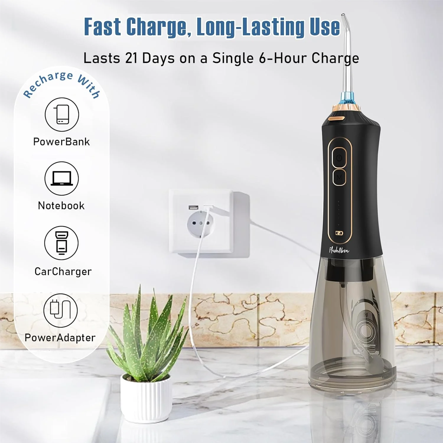 دستگاه شستشوی دهان و دندان، تمیز کننده دندان و نخ دندان - مراقبت از دهان و دندان، از بین برنده پلاک، آبیاری دهان برقی، تمیز کننده جرم برای ارتودنسی - بی سیم، قابل حمل، قابل شارژ برای بزرگسالان و کودکان