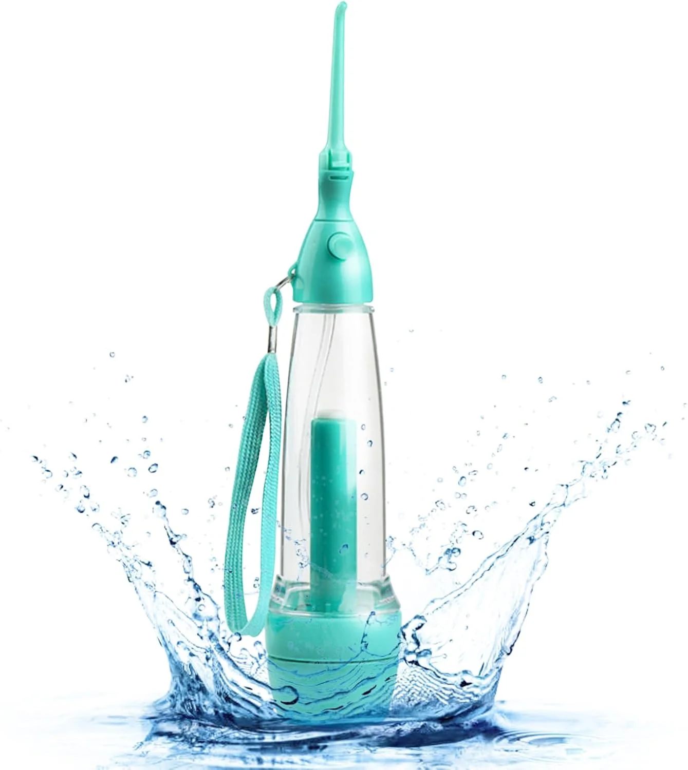 نخ دندان آبی برای دندان ها، نخ دندان آبی سبک وزن برای بزرگسالان - دستگاه آبیاری دندان با طراحی بی سیم برای تمیز کردن روزانه دهان، مراقبت دستی از لثه، مناسب برای خانه، حمام، مسافرت، کودکان و افراد مبتدی