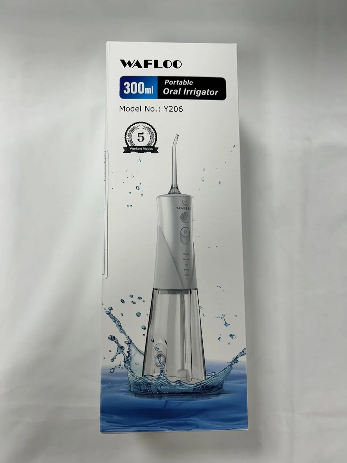 واتر فلاسر دندان - 5 حالت، 6 سری، مخزن بزرگ 300 میلی لیتری قابل حمل، تمیز کننده برقی واتر فلاسر، ضد آب IPX7، دستگاه تمیز کننده دندان برای خانه و مسافرت