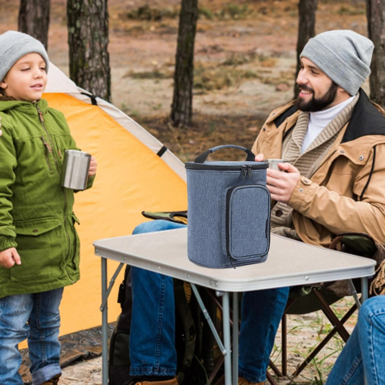 کیف حمل نخ دندان آبی، کیف حمل برای نخ دندان آبی - کیف حمل با ظرفیت بالا برای جلوگیری از خراشیدگی نخ دندان آبی، لوازم آرایشی و سری ها