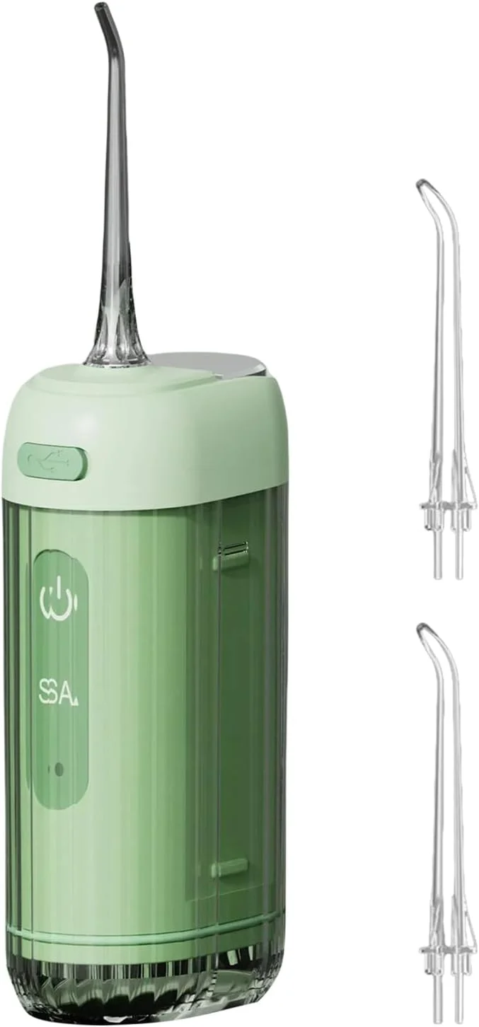 دستگاه شستشوی دندان با آب - دستگاه خلال دندان آبی، 200 میلی لیتر، قابل حمل، برقی، بدون سیم، ضد آب، مناسب برای تمیز کردن در خانه، حمام، باشگاه، ساحل، مدرسه، تعطیلات، کودکان و بزرگسالان