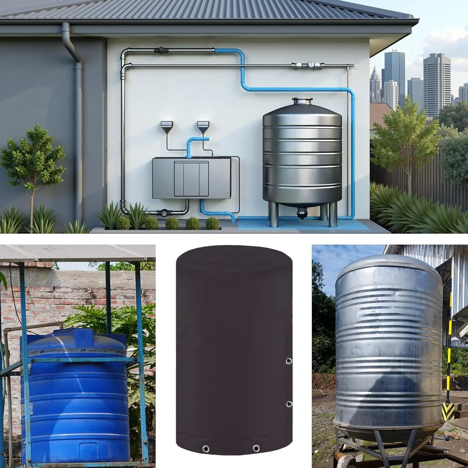 پوشش چاه آب - آستین ضد سایش عایق - پوشش پمپ چاه مقاوم در برابر آب و هوا و محافظت شده در برابر اشعه ماوراء بنفش برای لوله کشی، آبیاری، چمن، ساخت و ساز صنعتی، فضای باز و زیرزمین