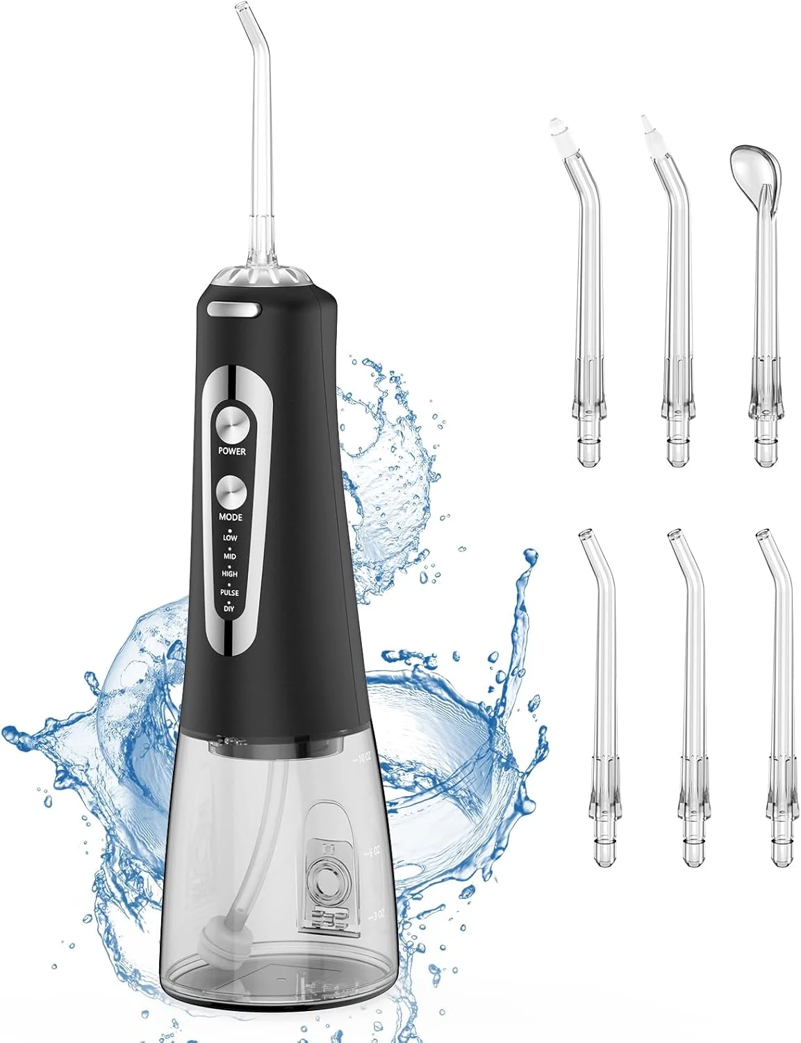 دستگاه شستشوی دهان بی سیم، تمیز کننده دندان برقی، 5 حالت و مخزن 300 میلی لیتری