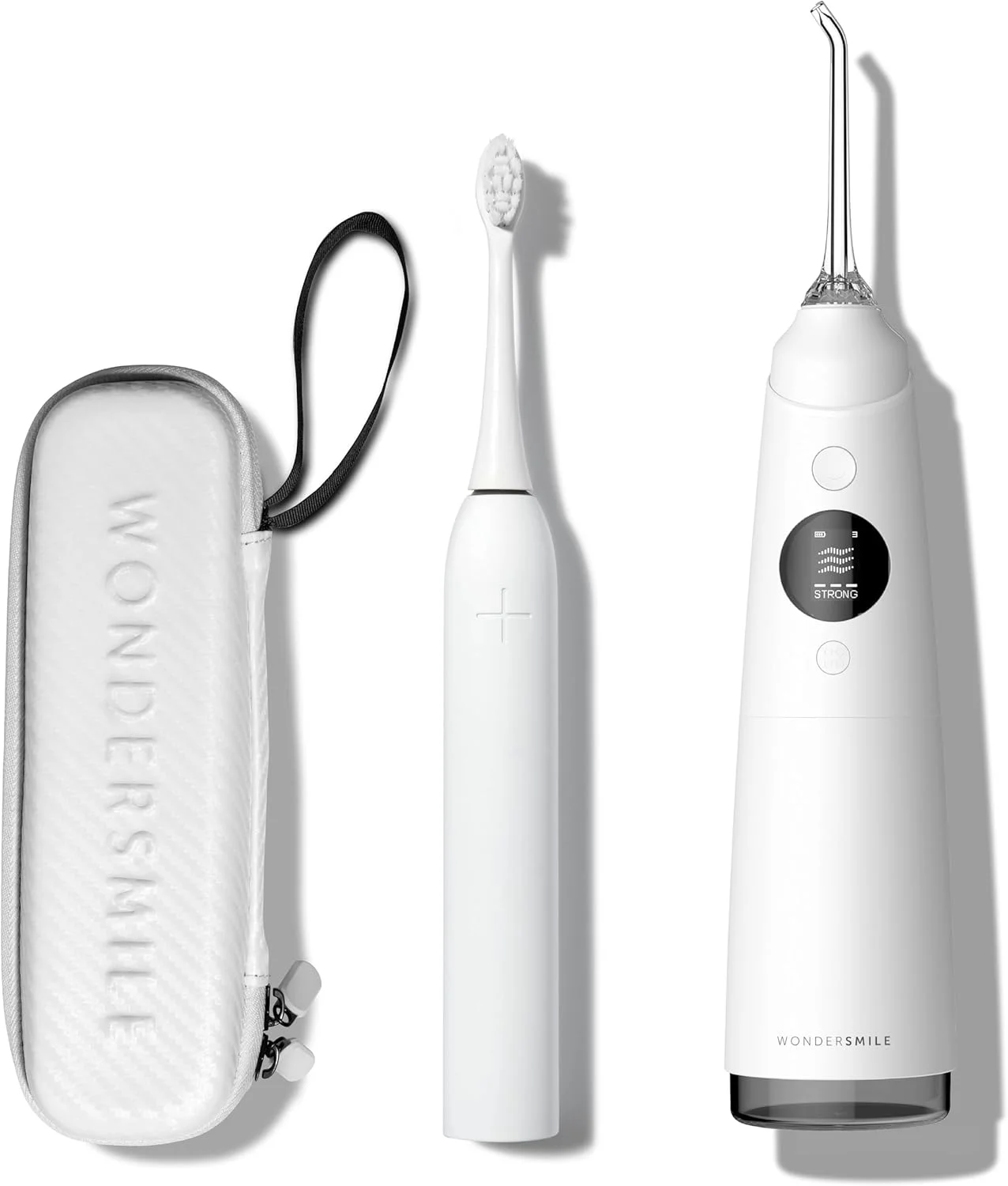 دستگاه شستشوی دهان Wondersmile Oral Irrigator PRO - برنده تست 2024 - فناوری SmoothFlow برای مراقبت بهینه از دندان و لثه - با 5 حالت (ست اقتصادی مراقبت دهان و دندان تمام سفید)