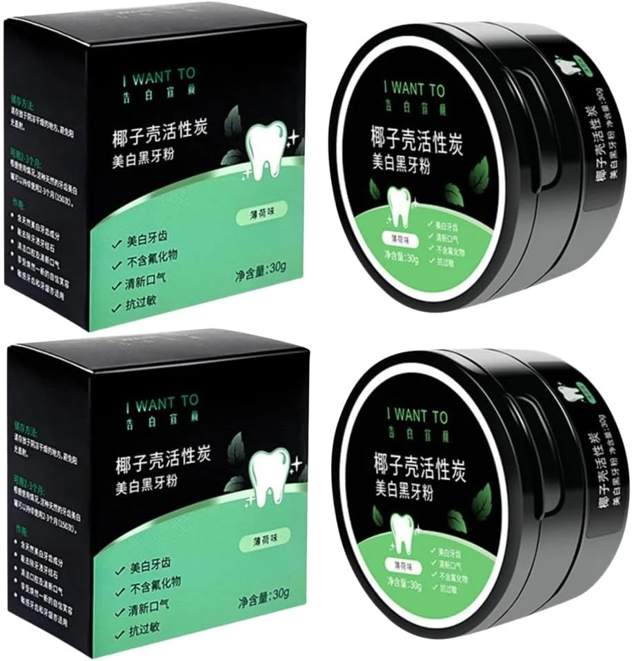 پودر سفید کننده دندان با کربن فعال، پودر سفید کننده دندان با کربن فعال پوسته نارگیل، کیت سفید کننده دندان با کربن فعال طبیعی، خمیر دندان پروبیوتیک از بین برنده لکه، روشن کننده دندان (2 عدد) پودر سفید کننده دندان با کربن فعال، پودر سفید کننده دندان با کربن فعال پوسته نارگیل، کیت سفید کننده دندان با کربن فعال طبیعی، خمیر دندان پروبیوتیک از بین برنده لکه، روشن کننده دندان (2 عدد)