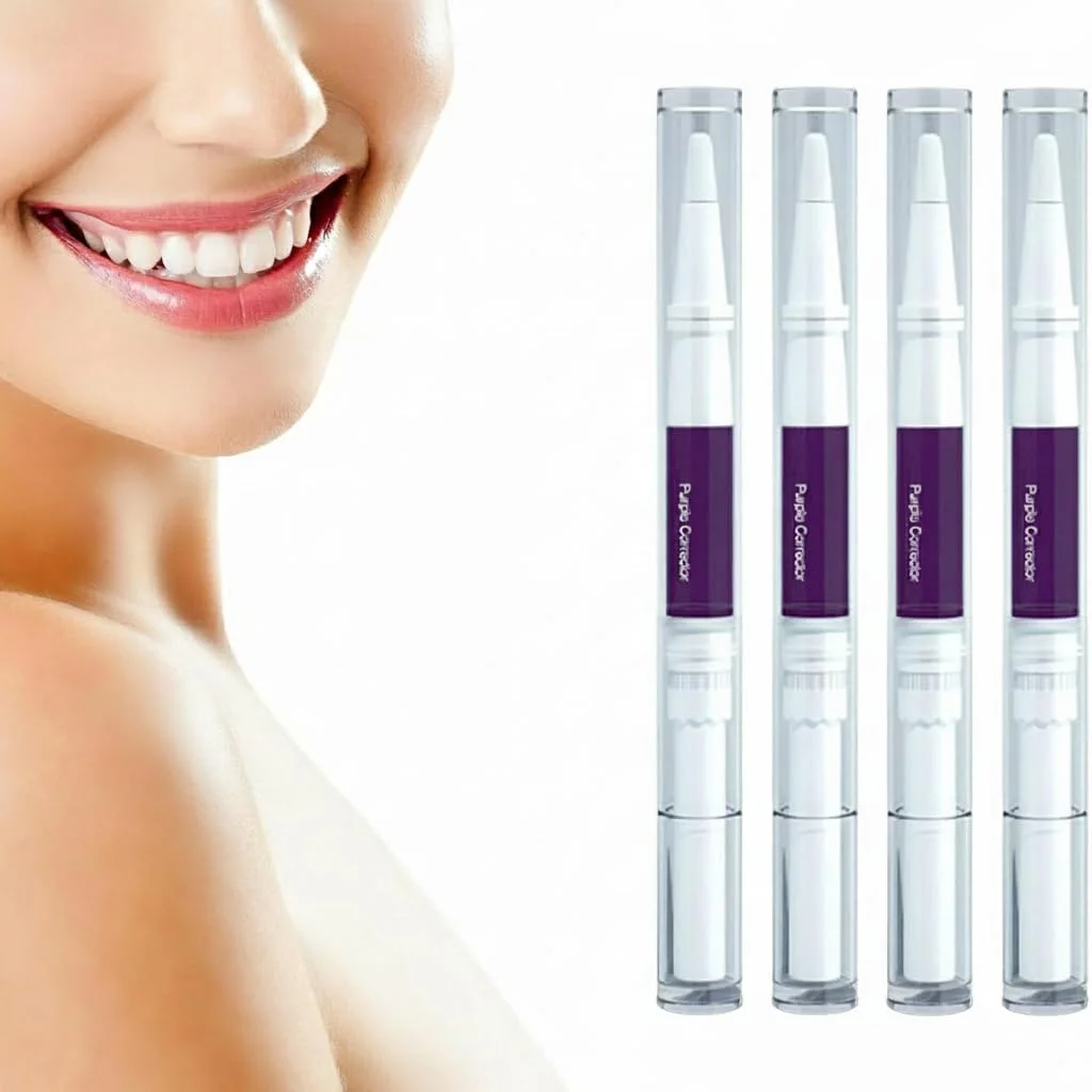 قلم سفید کننده دندان آزونی، 4 عدد قلم بنفش اصلاح کننده رنگ دندان، پاک کننده لکه دندان، ژل سفید کننده دندان، سفید کننده دندان، طعم نعناع طبیعی، لبخند سفید زیبا قلم سفید کننده دندان آزونی، 4 عدد قلم بنفش اصلاح کننده رنگ دندان، پاک کننده لکه دندان، ژل سفید کننده دندان، سفید کننده دندان، طعم نعناع طبیعی، لبخند سفید زیبا